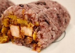 今日份早餐，超級(jí)簡單咸蛋黃肉松粢飯團(tuán)